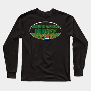 South African Rugby & South Africa Flag Long Sleeve T-Shirt